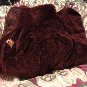 Magenta North Face fleece jacket